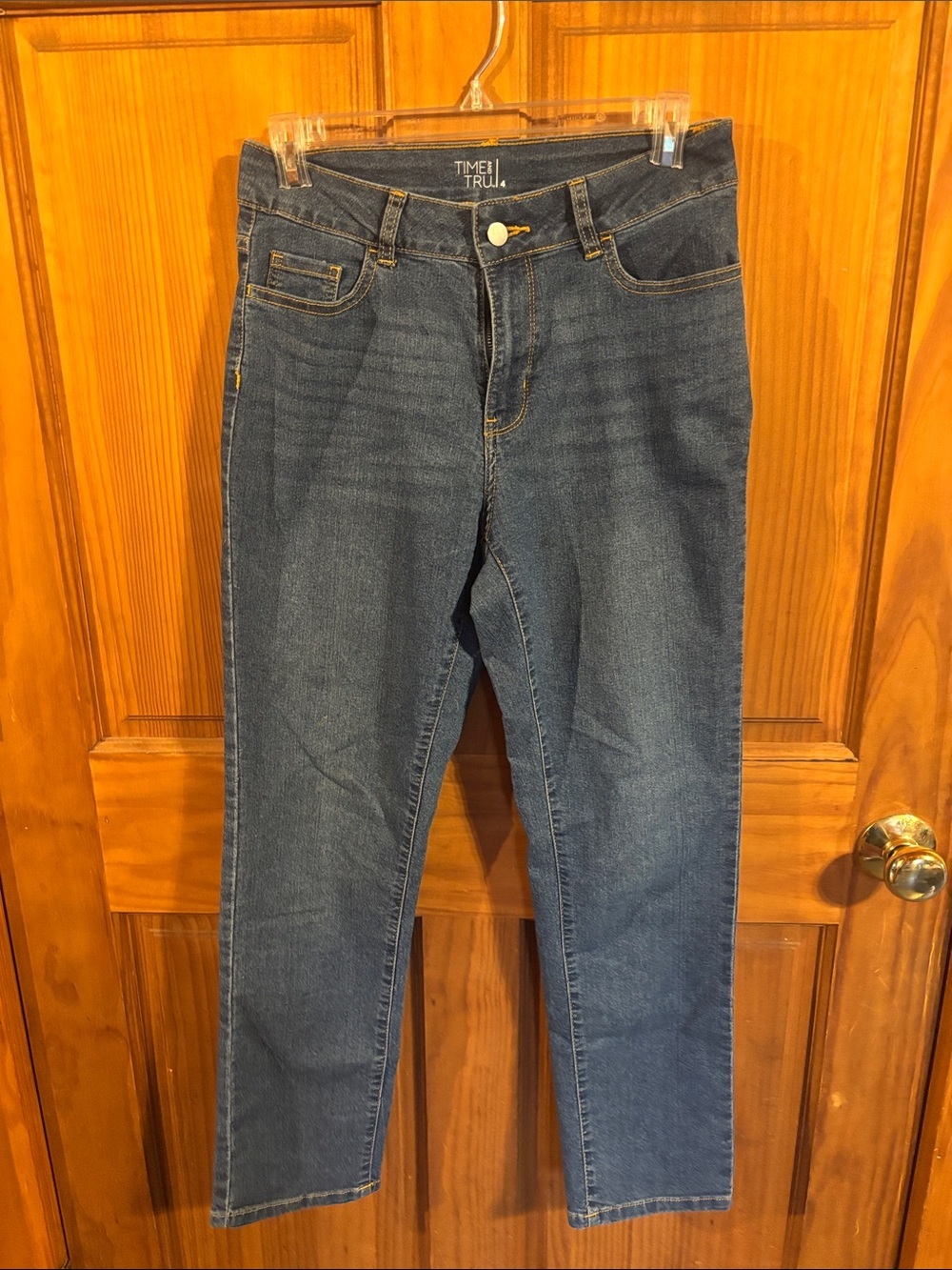Time and Tru Straight Leg Dark Blue Jeans